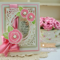 Card Making Ideas using Waltzingmouse Stamps - Funky Flowers and Light of the World along with Spellbinders