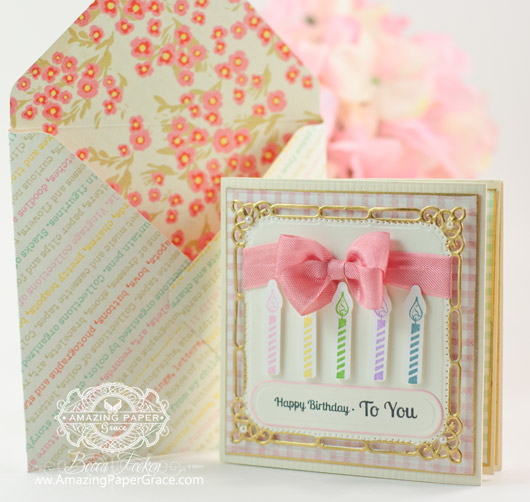 Birthday Card Making Ideas by Becca Feeken using JustRite Cupcake Wishes and Spellbinders Marvelous Squares