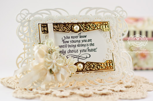 Card Making Ideas by Becca Feeken using Quietfire Design - You Never Know How Strong You Are and Spellbinders