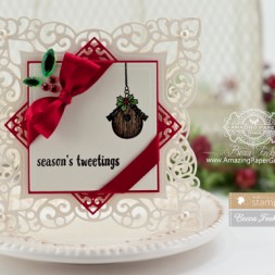 Christmas Card Making Ideas by Becca Feeken using Waltzingmouse Little Deers and Spellbinders Labels 42 Decorative Accents - www.amazingpapergrace.com
