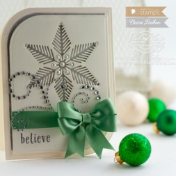Christmas Card Making Ideas by Becca Feeken using Waltzingmouse Stamps Snowflake Die