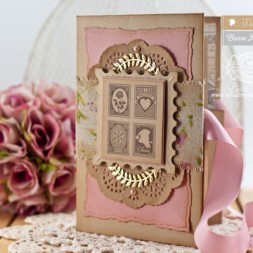 Card Making Ideas by Becca Feeken Using Waltzingmouse Stamps Vintage Post Cards and Spellbinders
