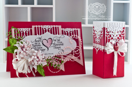 Valentines Day Card Making Ideas by Becca Feeken using Quietfire Design ??? and Spellbinders Gate Element - www.amazingpapergrace.com