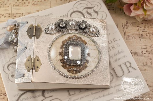 Vintage Silver Tray Book Made by Becca Feeken in class given by Michelle Hurtt with Vintage Bloom Studio