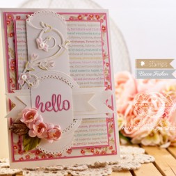 Card Making Ideas by Becca Feeken using Waltzingmouse Stamps Pretty Circle and Hello Die
