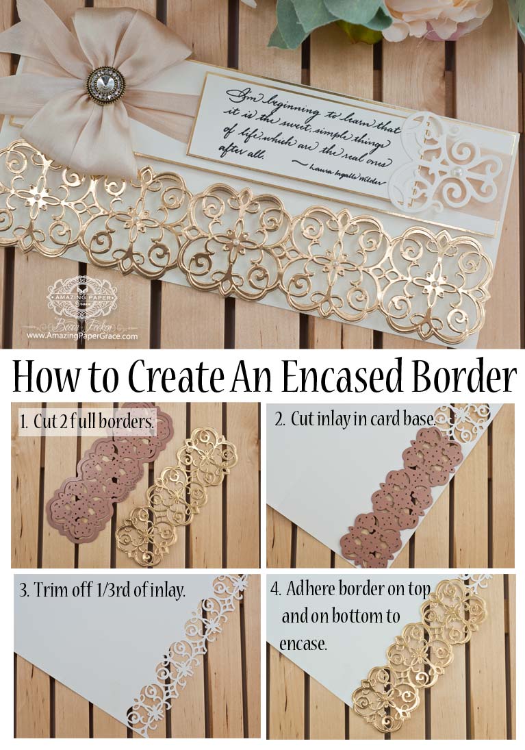 Card Making Techniques by Becca Feeken - How to Make an Encased Border - www.amazingpapergrace.com