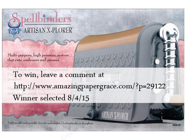 August 4, 2015 Giveaway on www.amazingpapergrace.com
