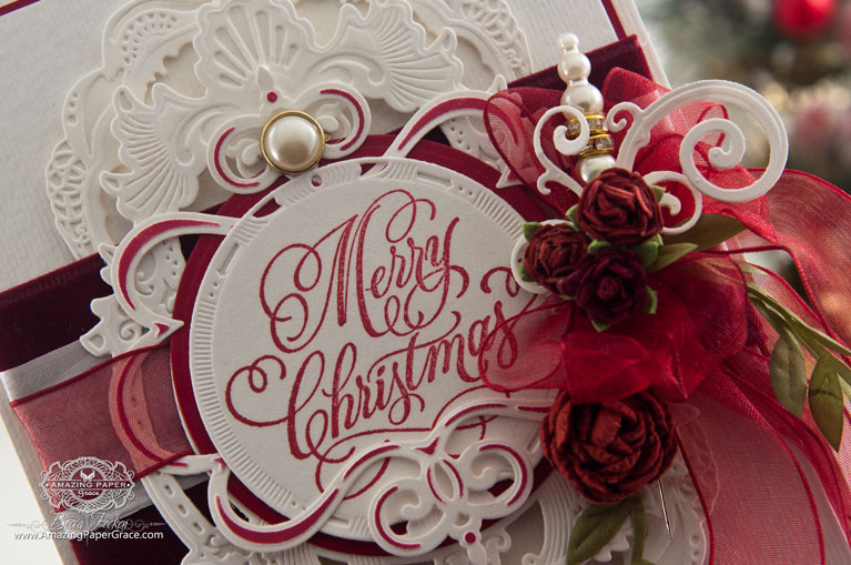 Christmas Card Making Ideas by Becca Feeken using Spellbinders Gold Majesty Circles, Spellbinders Standard Circles SM, Spellbinders Gold Labels Four, Spellbinders Jewel Flowers and Flourishes, Spellbinders Twisted Metal Tags and Accents - www.amazingpapergrace.com