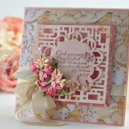 Card Making Ideas by Becca Feeken using EKSuccess Border Punches for Background - www.amazingpapergrace.com