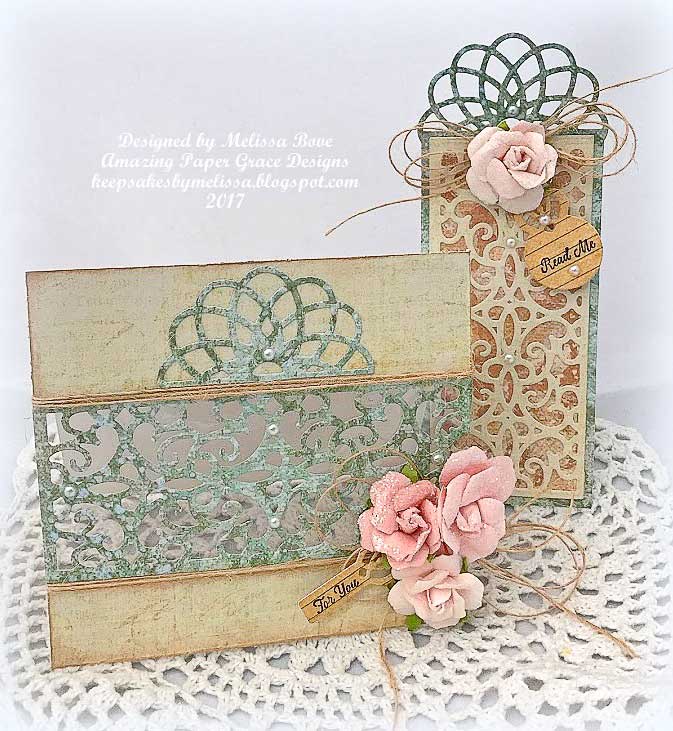 Melissa Bove for Amazing Paper Grace using Spellbinders S4-731 Filigree Bookmark Tag set die and Spellbinders SDS-053 Petite Tags and Stamp Set - www.amazingpapergrace.com