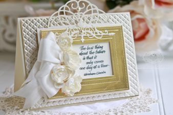 Encouragement Card Making Ideas using Spellbinders Cascading Grace Pocket, Spellbinders Cinch and Go Flowers I, Spellbinders Regal Allure - see supply list and links at www.amazingpapergrace.com/?p=32222