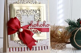 Christmas Card Making Ideas by Becca Feeken using Spellbinders Beautiful Dreamer, Spellbinders Pierced Squares - see full supply list at www.amazingpapergrace.com/?p=32769