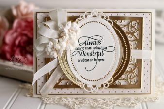 Card Making Ideas by Becca Feeken using Amazing Paper Grace 3D Vignettes - Grand Dome Base with Hemstitch Rectangles - see full supply list at www.amazingpapergrace.com/?p=33826