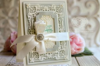 Amazing Paper Grace Die of the Month for May 2019 - Nostalgic Serenade Card Frame - Card Making Ideas by Becca Feeken using this Spellbinders Die can be found at www.amazingpapergrace.com/?p= 34928