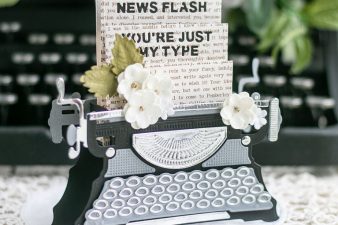 Amazing Paper Grace April 2020 Die of the Month - Pop-Up 3D Vignette Typewriter - learn about this die at www.amazingpapergrace.com/?p=36007