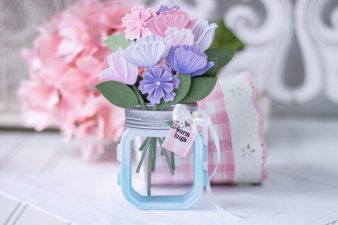 Amazing Paper Grace March 2021 Die of the Month - 3D Mini Vignette Floral Mason Jar - detailed information at www.amazingpapergrace.com/?p=36944