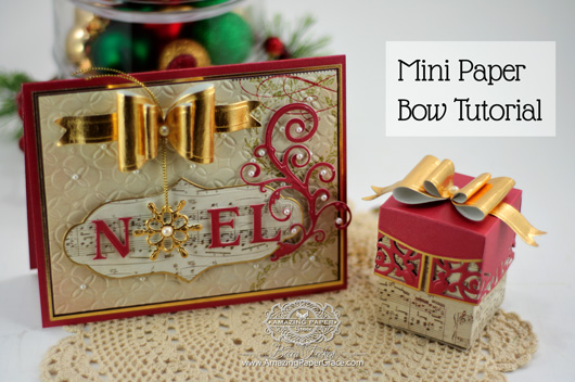 Mini Paper Bow Tutorial by Becca Feeken