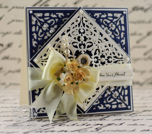 Card making ideas by Becca Feeken using JustRite Filigree Corners