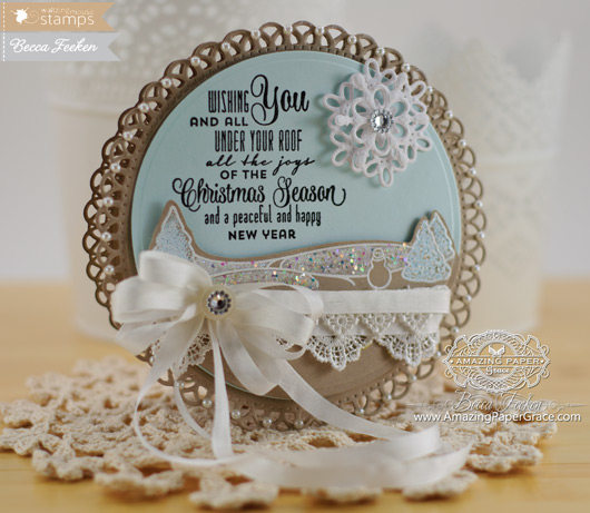 Card making ideas by Becca Feeken using Waltzingmouse - Alpine Christmas and Spellbinders