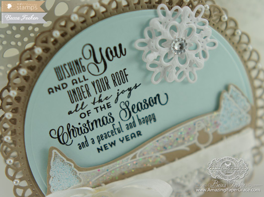 Card Making Idea by Becca Feeken using Waltzingmouse Stamps - Alpine Christmas (closeup)