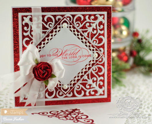 Card Making Ideas by Becca Feeken Using Waltzingmouse Stamps Season Flourish and Spellbinders