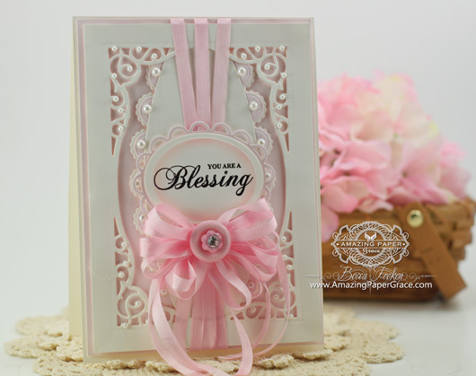 Card Making Ideas by Becca Feeken using JustRite Grand Thank You Sentiments and JustRite Custom Dies by Spellbinders Buntings and Buttons