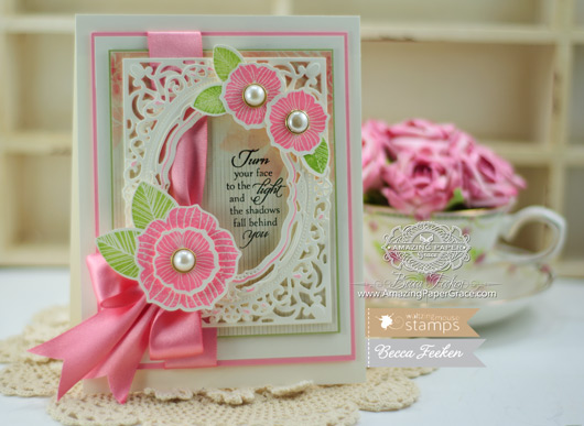 Card Making Ideas using Waltzingmouse Stamps - Funky Flowers and Light of the World along with Spellbinders