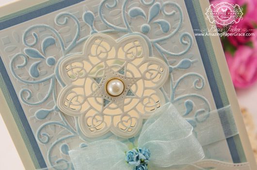 Card Making Ideas by Becca Feeken using the New 2014 Spellbinders Ornate Labels One - closeup
