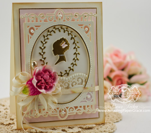 Card Making Ideas by Becca Feeken using Spellbinders Silhouette and Spellbinders 5x7 Heirloom Legacy