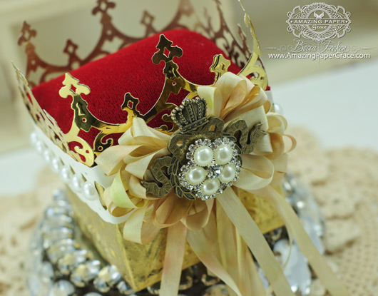 Altered Item making ideas by Becca Feeken - Crown - using 2014 Spellbinders Petite Monarch Die 