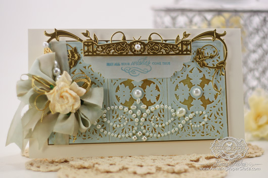 Card Making Ideas by Becca Feeken using 2014 Spellbinders Vintage Brocade