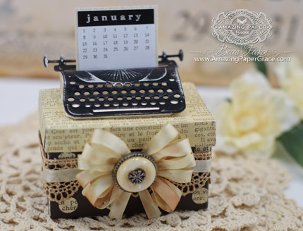 Altered Item Ideas by Becca Feeken using 2014 Spellbinders Typewriter (Calendar)