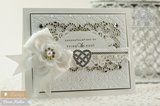 Card Making Ideas by Becca Feeken using Waltzingmouse Stamps - Tying the Knot