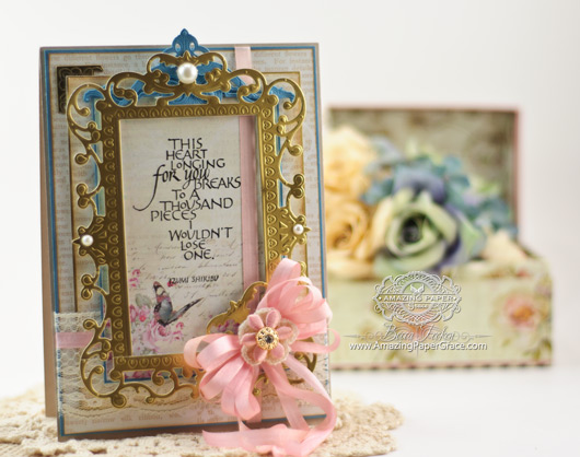 Card Making Ideas by Becca Feeken using Quietfire Design - This Heart Longing For You and 2014 Spellbinders  5 x 7 Reflective Moments