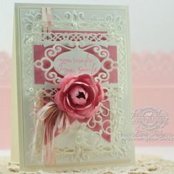 Card making Ideas by Becca Feeken using Spellbinders Create A Rose and Romantic Rectangles Two