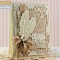 Card Making Ideas using Waltzingmouse Stamps Fine Feathers and Spellbinders Mystical Embrace and Divine Eloquence