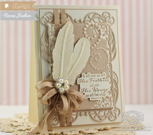 Card Making Ideas using Waltzingmouse Stamps Fine Feathers and Spellbinders Mystical Embrace and Divine Eloquence