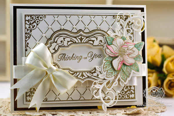 Card Making Ideas by Becca Feeken using JustRite Magnolia Vintage Labels Seven Die and SVG 
