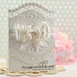 Card Making Idea by Becca Feeken using Quietfire Design and Spellbinders Roman Romance with A2 Curved Borders Two