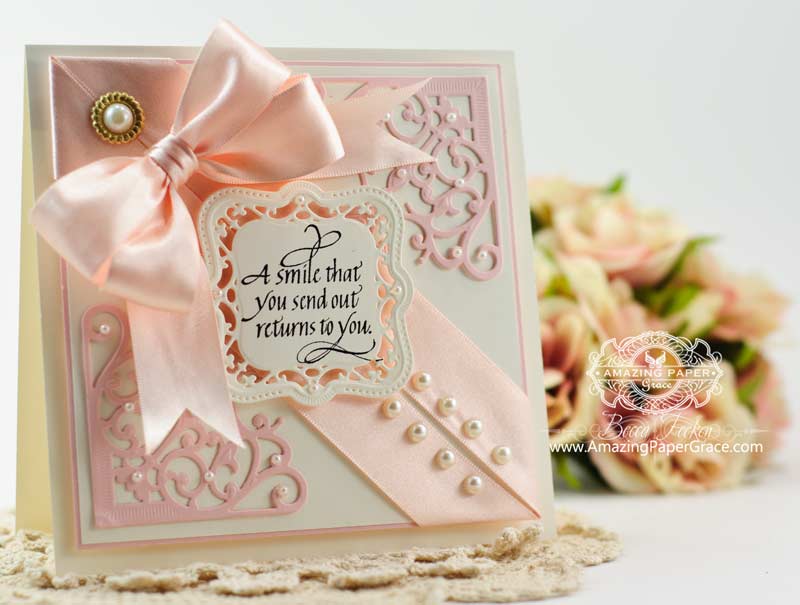 Friendship Cardmaking Ideas by Becca Feeken using Spellbinders Antique Corner - www.amazingpapergrace.com