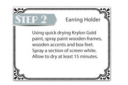 DIY Earring Holder Step 2