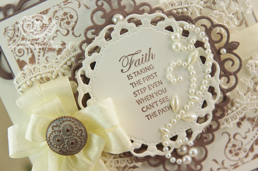 Card Making Ideas by Becca Feeken using JustRite Congrats Vintage Labels Three and Seven (close up)