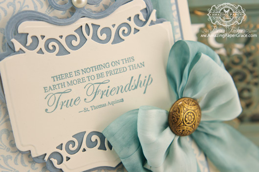Friendship Card Making Ideas by Becca Feeken using JustRite Twisted Fleur