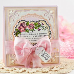 Friendship Card Making Ideas by Becca Feeken using JustRite Rose Bouquet and Spellbinders