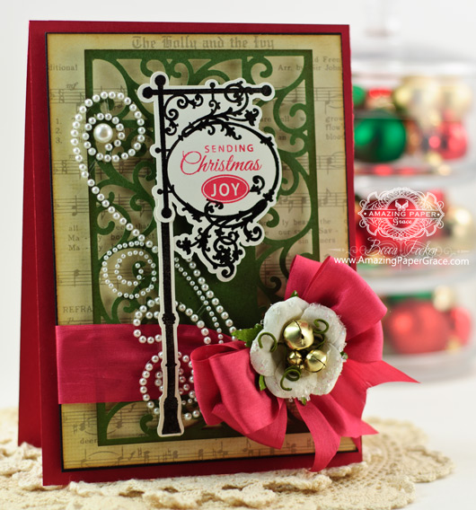 Christmas Card Making Ideas by Becca Feeken using JustRite Signs of Christmas