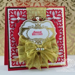 Christmas Card Making Ideas by Becca Feeken using JustRite ??? and Spellbinders