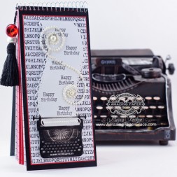 Project Making Ideas by Becca Feeken - Birthday Date Keeper - using Spellbinders Typewriter