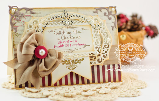 Christmas Card Making Ideas by Becca Feeken using Mix and Match Christmas Blessings and Spellbinders