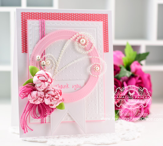 Thank You Card Making Ideas by Becca Feeken using Spellbinders Celebra