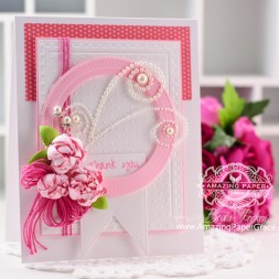 Thank You Card Making Ideas by Becca Feeken using Spellbinders Celebra'tions Line